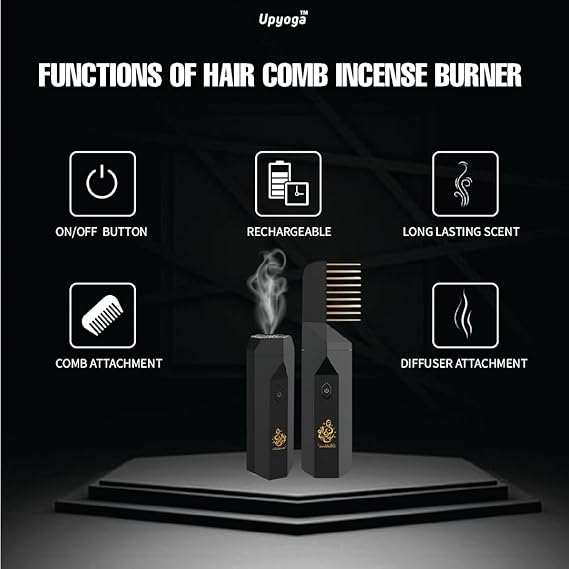 2 in 1 Hair Comb Electronic Bakhoor Burner – Smart Hair Fragrance Comb