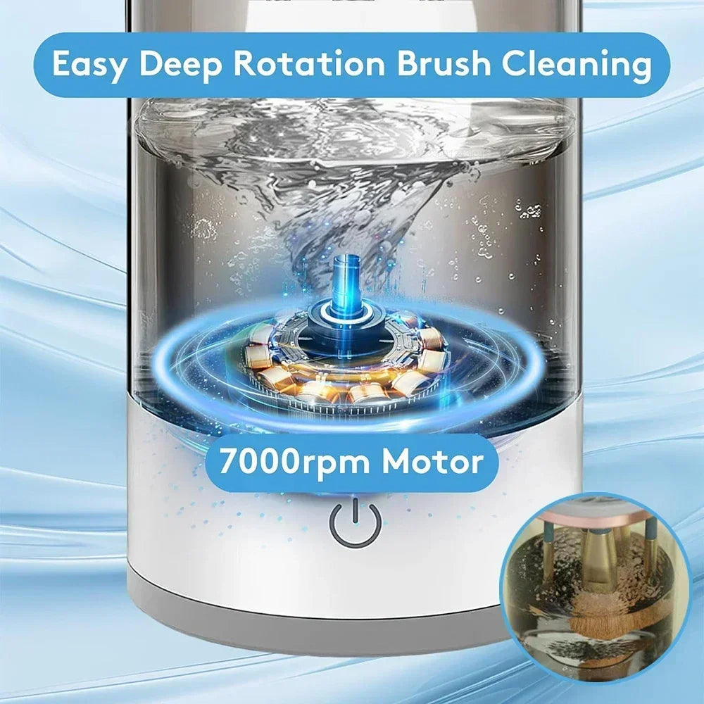 Automatic and Manual Mode Makeup Brush Cleaner