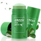 Green Tea Mask Stick front view – detoxifying clay