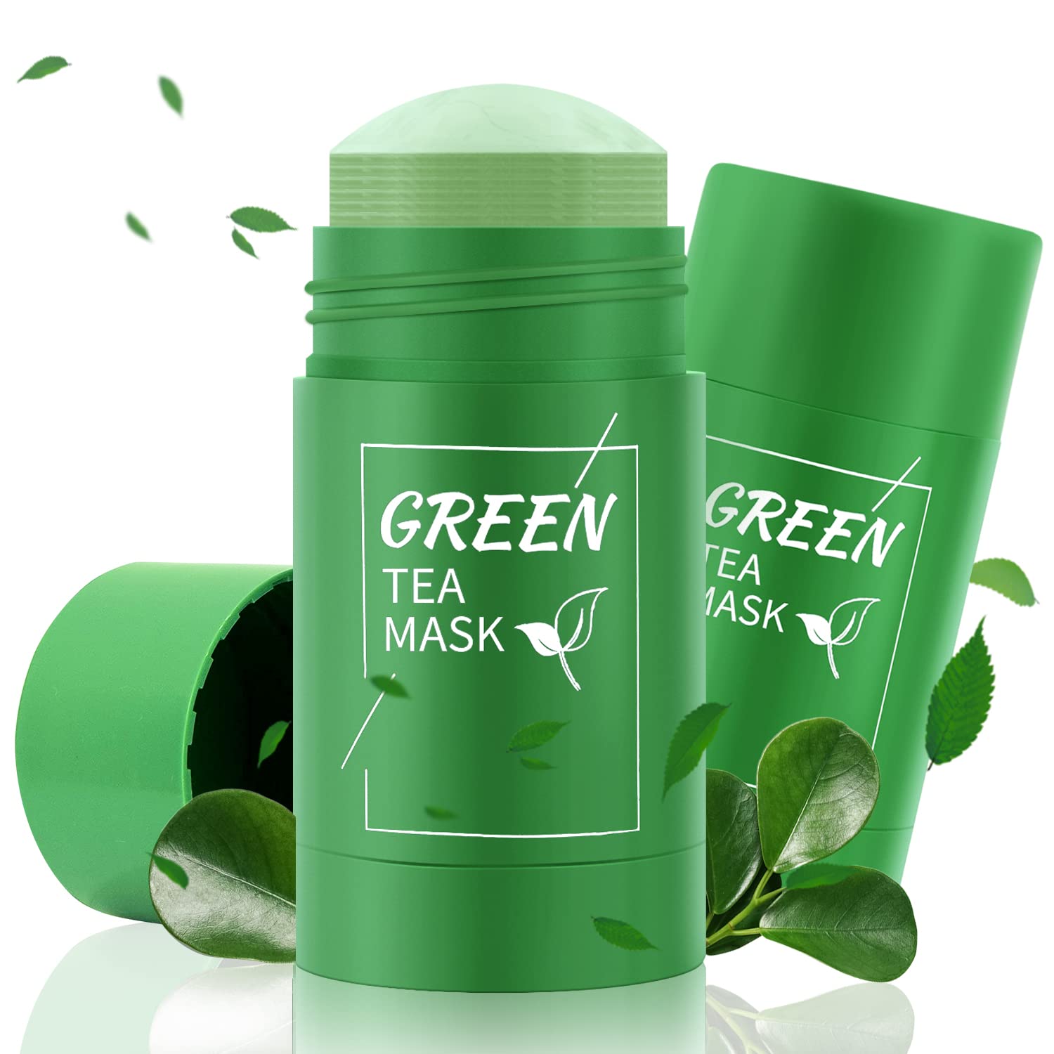 Green Tea Mask Stick front view – detoxifying clay