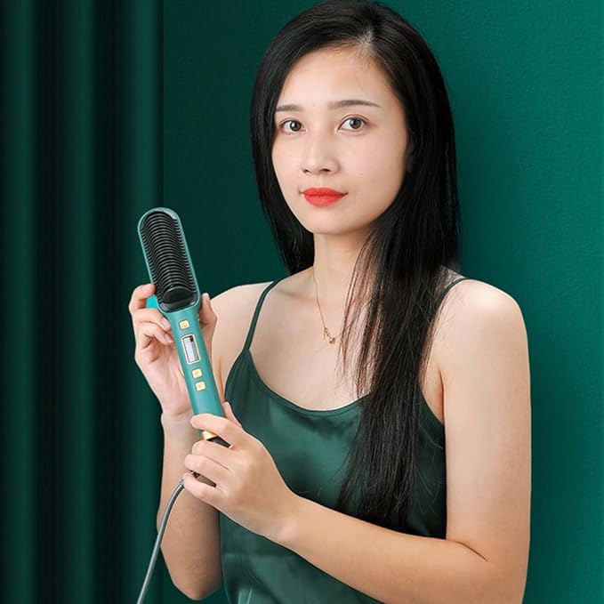Ionic straightening brush with PTC heating technology