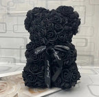 Close-up of handcrafted rose foam details on LUX Rosebear