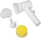 Power scrubber cleaning kitchen stove