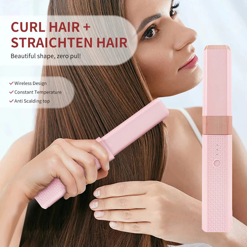 Wireless curling and straightening iron